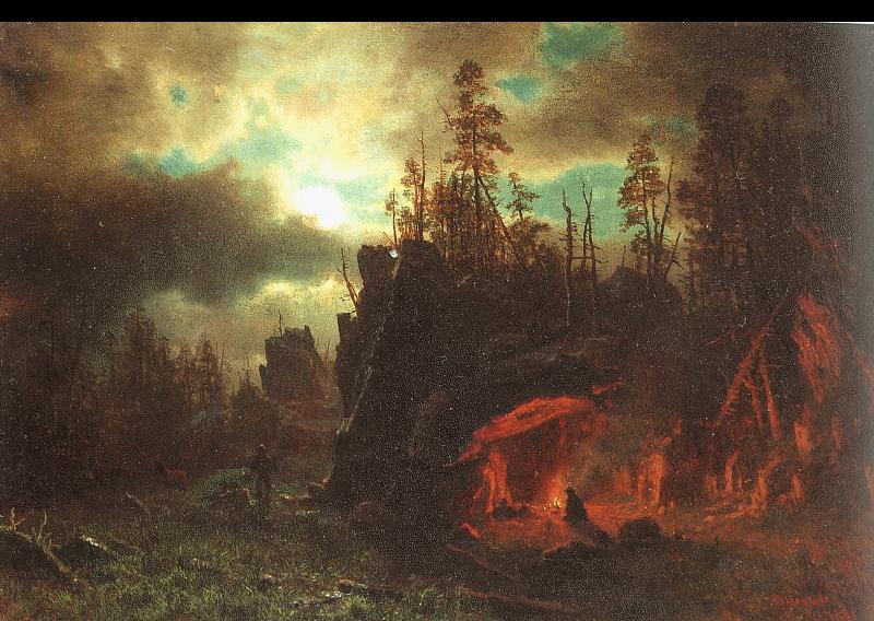 Albert Bierstadt The Trappers Camp